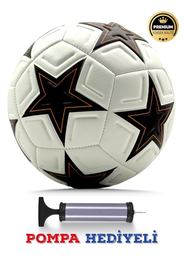 Futbol Topu Şampiyonlar Ligi Beton + Çim Zemin Pompa BSF34-1 Çok Renkli