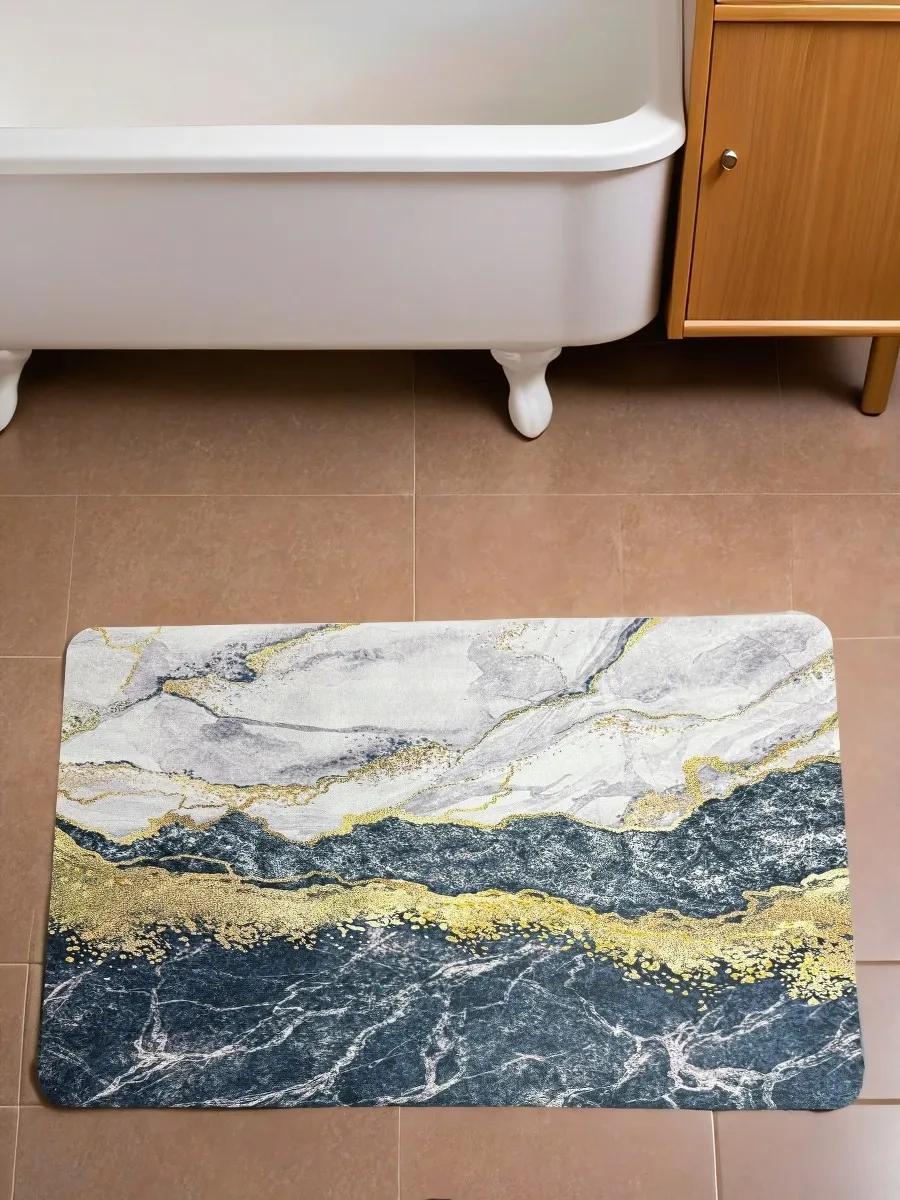 Conflate Banyo Ve Tuvalet İçin Diatomit Hızlı Kuruyan Paspas 283844628 Siyah