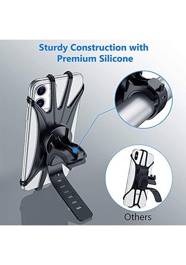 Btroller Electric Bisiklet Motosiklet Bisiklet Çağrı Telefon Tutucu Montaj Kelepçesi 360 Rotatable Siyah