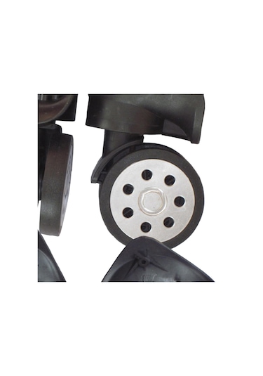 Homyl Bagaj Yedek Tekerlekleri Tramvay Çantası Bavul Döner Siyah