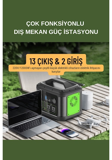 Fuchsia 315.000 mAh 1200W Güçlü Hafif Taşınabilir Kamp ve Doğa İçin İdeal Tasarlanmış Güç Kaynağı