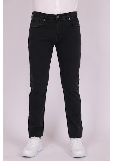 Erkek Füme Slim Fit Dar Kesim Pamuk Denim Jean Kot Pantolon