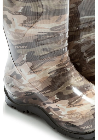 Twigy Nn0607 Yağmur Kamuflaj Çocuk Çizme Kamuflaj