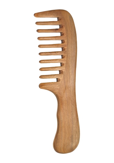 Lemestar Yeşil Sandalwood Saç Taraması - Sağlıklı Masaj Ve Saç Bakımı İçin Geniş Dişli Ahşap Testere