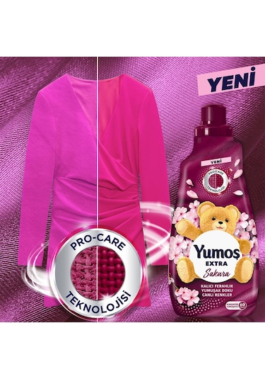 Yumoş Extra Konsantre Yumuşatıcı Sakura 4 x 1440 ML