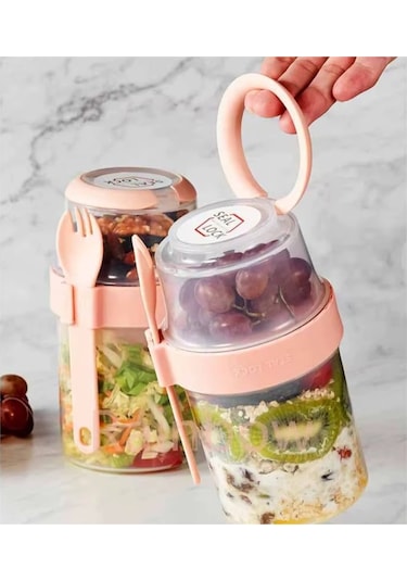 Çocuk Saklama Kap 870 Ml Çift Katmanlı, Sızdırmaz, Pp Plastik, Mavi Renk