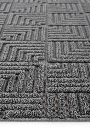 Cool Halı Stone 1062 Antrasit Kaymaz Taban Koridor Halısı Kesme Yolluk Mutfak Halı Modern Salon Halı