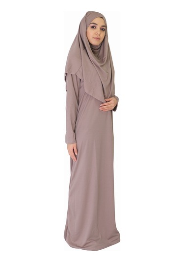 Vizon Fermuarsız Namaz Elbisesi Vizon
