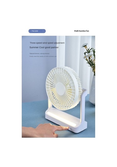 Agoodshop Masaüstü Küçük Fan Dönen Sallayarak Kafa Duvar Asılı Tavan Vantilatörü Gece Lambası Taşınabi 16renk Şarj Edilebilir