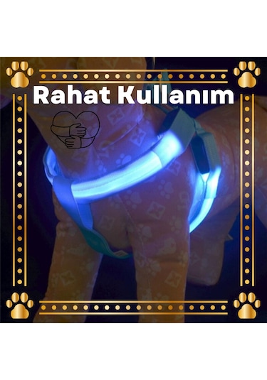 DailyLink Ayarlanabilir Reflektörlü Pet Köpek Göğüs Tasması Kemer Çok Renkli