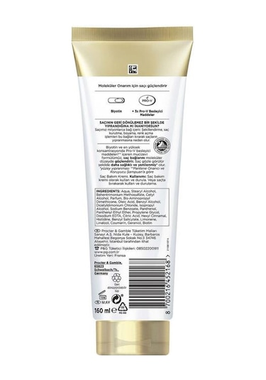 Pantene Bond Repair Yıpranmış Saçlar için Saç Bakım Kremi 160 ML