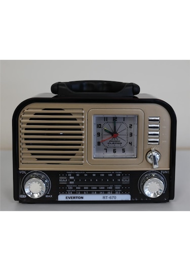 Everton Rt-670 Bluetooth Usb-micro Sd Saatli Nostaljik Radyo