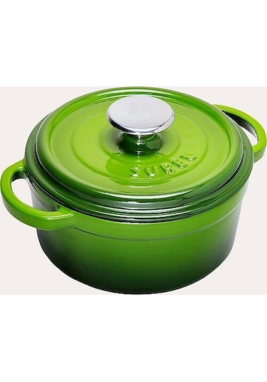 Sürel Döküm 28 Cm Derin Yuvarlak Tencere Koyu Yeşil Yeşil