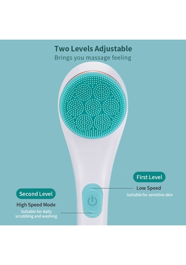 Leezsing 4'ü 1 Arada Çok Amaçlı Banyo Aleti Uzun Saplı Elektrikli Banyo Fırçası Güçle Çalışan Duş Temizleme Fırçası Cihazı-947 Çok Renkli