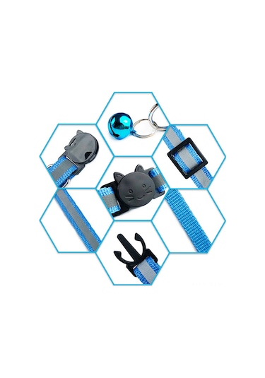 Xindoker Köpek Ve Kedi İçin Aydınlatmalı Nylon Kolyeler - Ayarlanabilir, Çalıklı, Kayıp Olmayan, Tüm Mevsimlerde Kullanıma Uygun, Mor