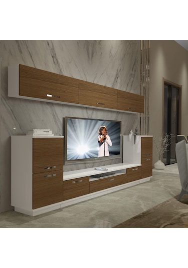 Decoraktiv Trendstyle 9 Slm Tv Ünitesi Tv Sehpası Beyaz - Ceviz