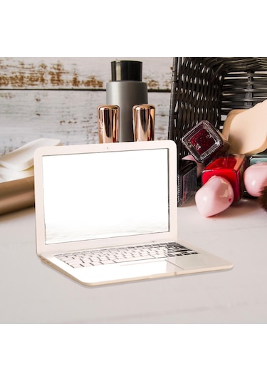 Suntek Makyaj Aynası Mini Ayna Katlanır Dizüstü Çanta Beyaz