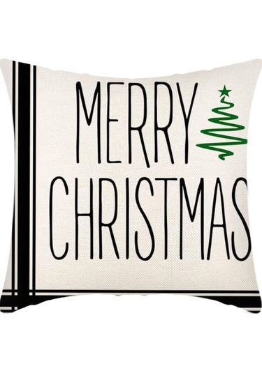 Cartoon Hand-painted Style Christmas Decorative Pillow No.116 Ekru