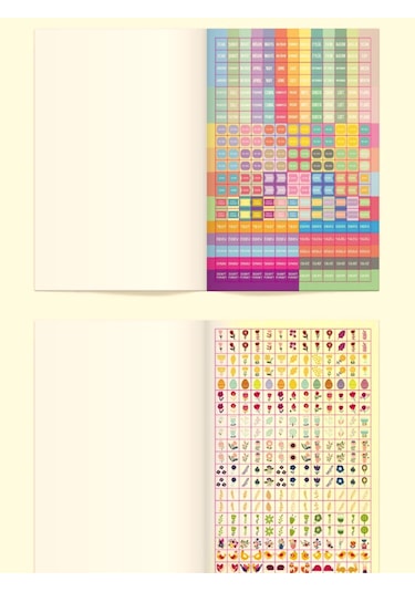 Sticker Book 2100 Adet Renkli Etiket Bang