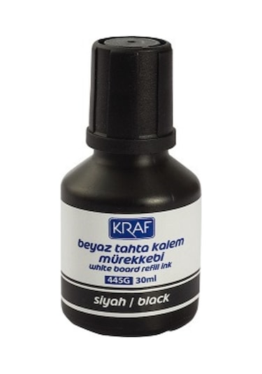 Kraf Beyaz Tahta Kalem Mürekkebi 3'Lü Set Siyah/Kırmızı/Mavi 30Ml