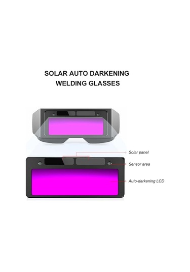 Jokmae "güneş Enerjili Otomatik Kararan Kaynak Gözlüğü - Abs+pc Malzeme, Dayanıklı Konfor"