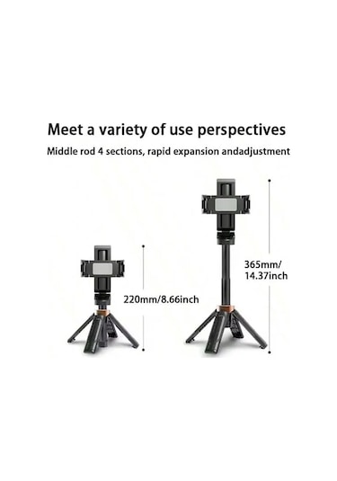 Tongxida Kablosuz Uzaktan Selfie Çubuğu Uzatılabilir 360'lü 15,7 İnç El Tipi Selfie Black Cn Model Jc-25