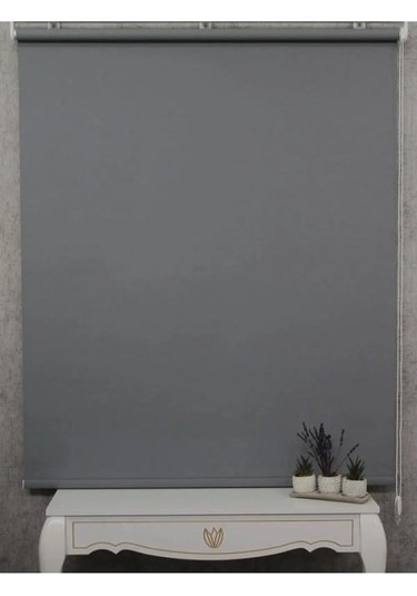 Antrasit Mat Stor Perde Etek Dilimsiz Güneşlik Perde Güneşlik Stor Perde Antrasit