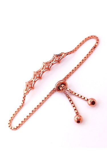 Gümüş Kutup Yıldızı Tasarım Gold Kadın Ayarlı Bileklik