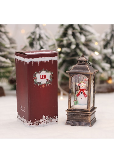 Suofeng Retro Noel Led Feneri, Ağaç/garden Dekorasyonu, Askı Deseni, Beyaz Işık, 3 Adet Ag13 Pil Dahil Çok Renkli