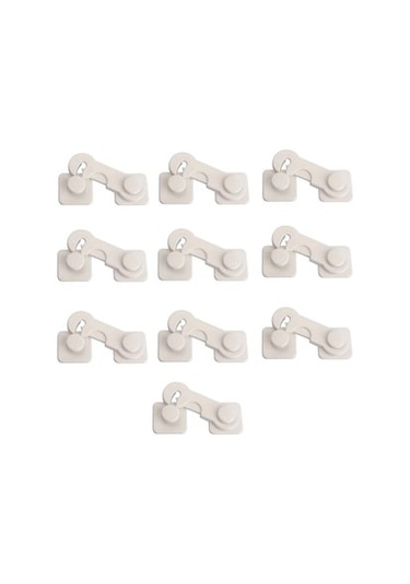 Bebek Çocuk Güvenlik Dolap ve Çekmece Kilidi 10 Adet Çok Renkli