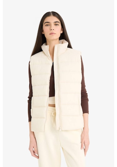 Defacto Su Geçirmez Fermuarlı Şişme Yelek E8587ax25auer128 Ekru