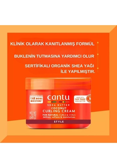 Cantu Hindistan Cevizli Bukle Belirginleştirici Saç Kremi 340 G