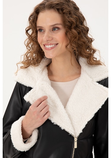 U.s. Polo Assn. Kadın Siyah Deri Mont-kaban 50297225-001 001sıyah