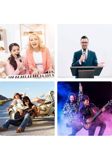 Diğer Uhf Puluz Pu628b Pille Mikrofonlu Mikrofon Led Kablosuz Ekranlı, Dinamik Çalışan Altın 681400373b - Jp