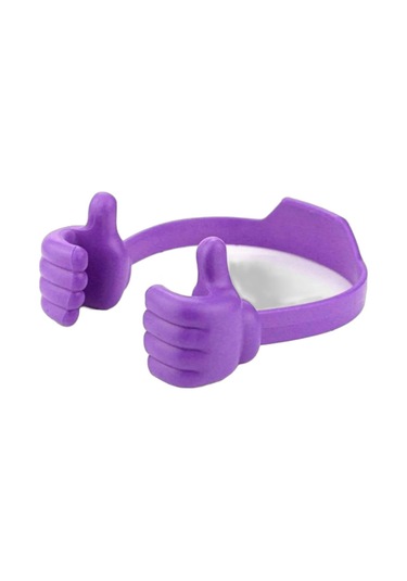 Moveevo Abs Malzeme Parmak Modeli Cep Telefonu Tutucu - Sabit, Dürtüye Dayanıklı, Taşınabilir, 7 İnç Altı Cihazlar İçin Uyumlu Mor