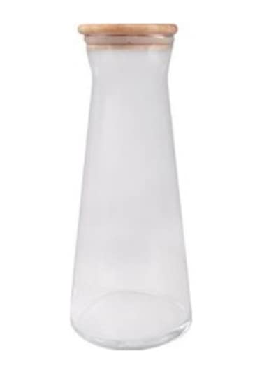 Bambu Kapaklı Lale Cam Karaf 1.2 Lt