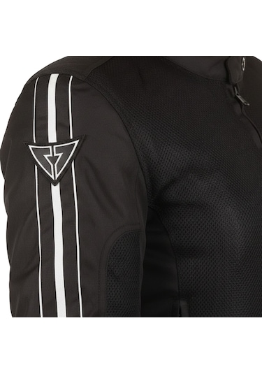 Venom Motosiklet Montu Yazlık Kadın Jessy Fileli Black Motorcu Mont