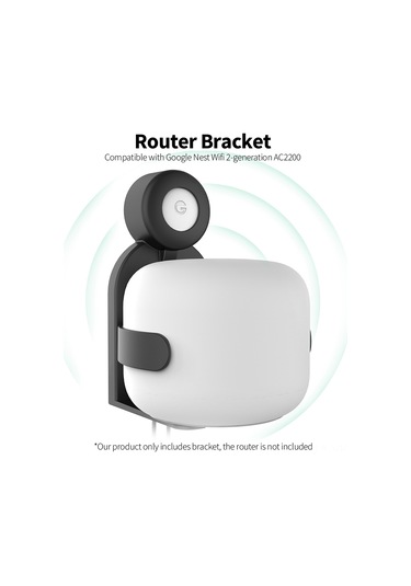 Vkemall Google Nest Wifi 2. Nesil Ac2200 İçin Beyaz Router Tutucu - Kabloları Gizle, Kolay Kurulum, Abs Malzeme, Zırhlı Ve Çizik Dayanıklı