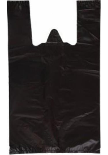 Küçük Boy Siyah Ekonomik Atlet Poşet 25x42 1 Kg