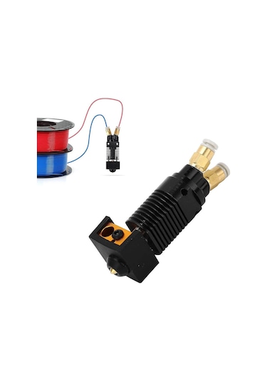 Koodmax 3d Yazıcı Çift Renkli Hotend Seti Montajlı Ekstruder Kafası 24v-50w