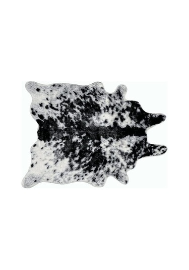 Yingfu Oturma Odası İçin Büyük Boy İnek Baskılı Dana Derisi Suni Deri Kaymaz Antiskid Halı