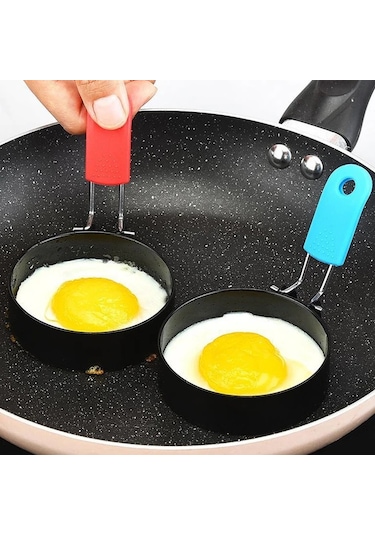 Willowhaven Mavi Paslanmaz Çelik Yapışmaz Yumurta Pişirme Halkası - Izgara İçin Mükemmel