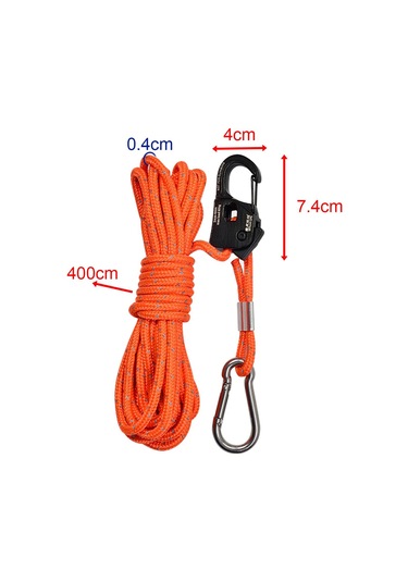 Suntek 4mm Çadır Adam Halat Taşınabilir Kılavuz Turuncu Turuncu