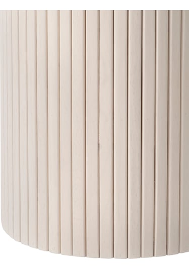 Leonora Bohem Ahşap Yan Sehpa Krem