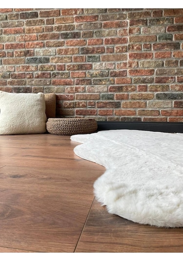 Saraz Halı Tavşan Tüyü Post Peluş Ultra Yumuşak Post Puffy Krem