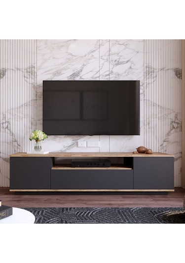 Yurudesign Future Tv Ünitesi Fr7-Aa Çam-Antrasit