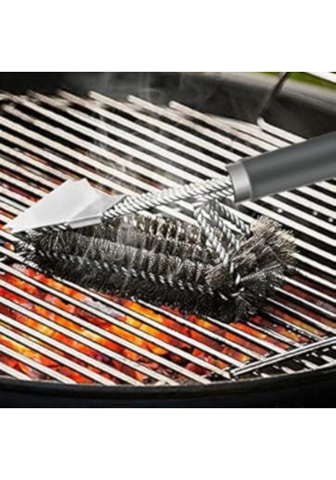 River World Mangallar İçin Temizleme Fırçası Uzun Saplı Paslanmaz Çelik Renkli