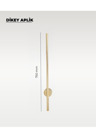 12w Gold Dikey Aplik - Gün Işığı Gold