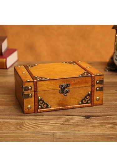 Ganzhoushop Tuvalet Sones Şartname: Eskitilmiş Çekim Antika Aksesuar Kutusu, Kozmetik Saklama Masası Ve Organizer, Model 6280-01 Ua