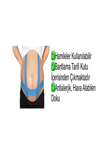 Göbek Destekleyici Bant Mavi Renk-9064711279712